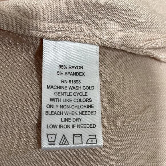 H by Halston Plus Size 18W Tunic Top Asymmetrical Textured Crepe Minimalist - Picture 5 of 9